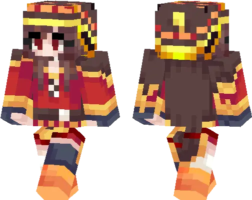 Megumin Minecraft Pe Skins Fundy Minecraft Skin Transparent Png Megumin Png