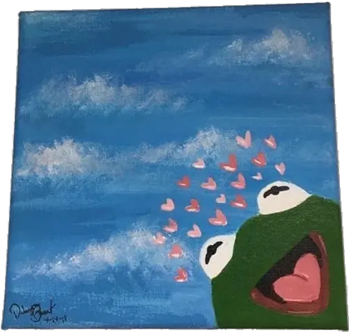 Kermit Png Art Niche Nichememe Painting Kermit Png