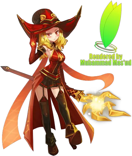 Fire Mage Female Lost Saga Character Cartoon Png Mage Png