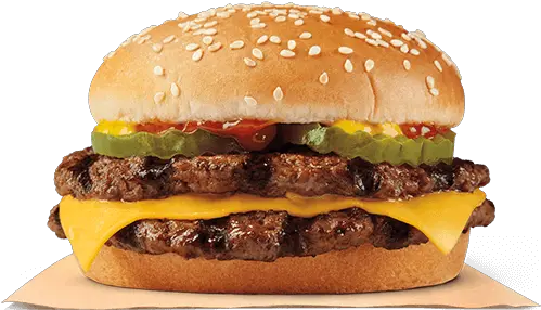 Double Cheeseburger Burger King Burger Meal Png Burger King Crown Png