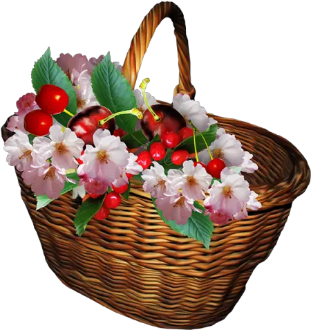 Flower Basket Png Artificial Flower Basket Png