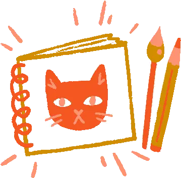 Bio U2014 Kim Bogeman Illustration Cat Yawns Png Cat Icon Png