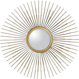 Gold Metal Tri Sunburst Mirror Mirror Png Sunburst Png