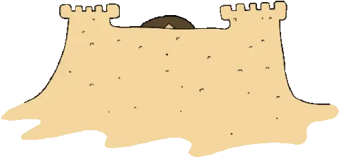 Girl Plays Peek A Boo Behind Sand Castle Sticker Mariby Sand Cartoon Gif Transparent Png Sand Castle Icon