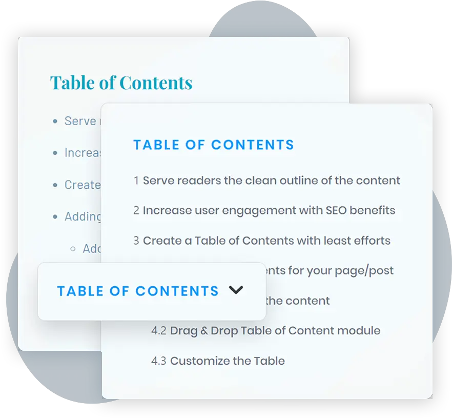 Table Of Contents In Beaver Builder Table Of Content In Module Png Table Of Content Icon