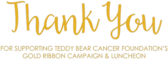 Gold Ribbon Campaign U0026 Luncheon Teddybear Calligraphy Png Gold Ribbon Png