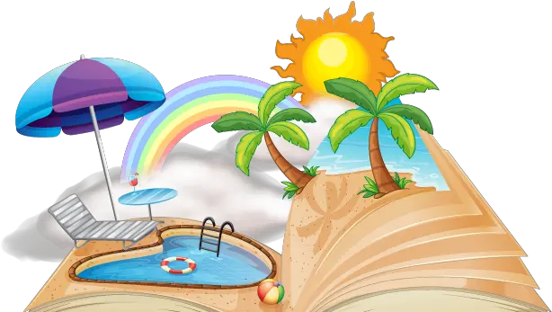 Download Beach Clipart Read Summer Vacation Homework Cover Front Page Holiday Homework Png Beach Clipart Transparent Background