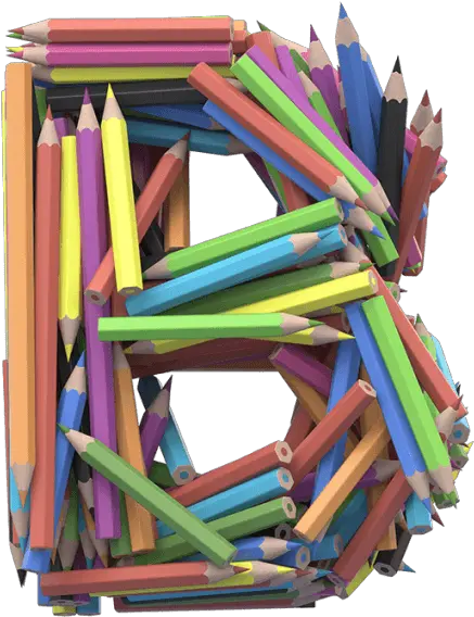 Buy Colored Pencils Font And Paint Life In Bright Colors Letter B In Pencils Png Colored Pencils Png