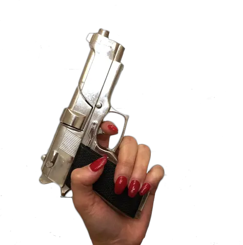 Pin Hand Girl With Gun Png Hand With Gun Png