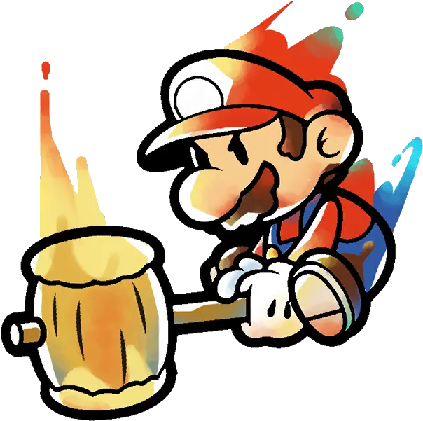 Paper Mario Png Transparent Collections Paper Mario With Hammer Mario Transparent