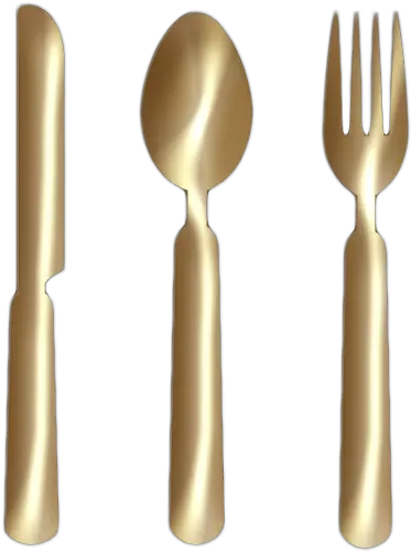 Knife Fork Spoon Gold Png Clipart Fork Spoon And Fork Png