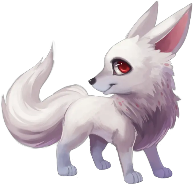 Download White Fox Transparent Background Png Kawaii Cute Wolf Transparent Background Fox Transparent Background