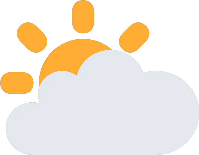 Sun Behind Large Cloud Emoji Clipart Partly Cloudy Emoji Png Sun Emoji Png