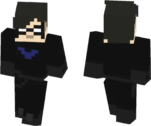 Download Dick Grayson Nightwing Minecraft Skin For Free No Face Spirited Away Minecraft Skin Png Nightwing Logo Png