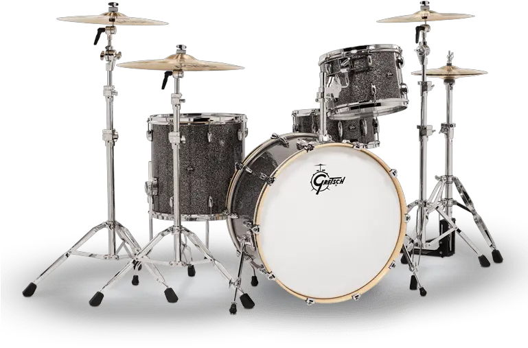 4 Pieces Drum Kit Png Image With No Drum Set With 3 Cymbals Drums Transparent Background