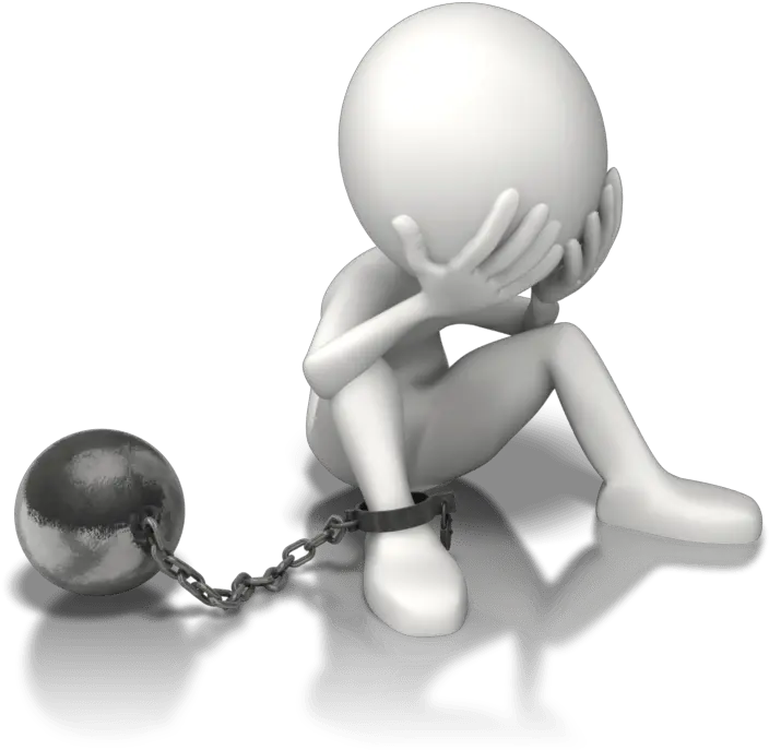 Download Stress With Ball Chain Person Struggling With Life Png Ball And Chain Png