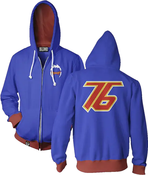 Download Hd Overwatch Ultimate Soldier 76 Zip Up Hoodie Five Finger Death Punch Hoodies Png Soldier 76 Png