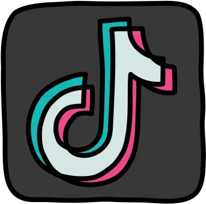 Tiktok Icon In Doodle Style Tiktok Cartoon App Logo Png What Does The Bling Icon Look Like On Tiktok