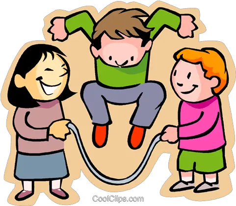 Little Boy With Girls Skipping Rope Royalty Free Vector Clip Words That End With Ump Png Jump Rope Png