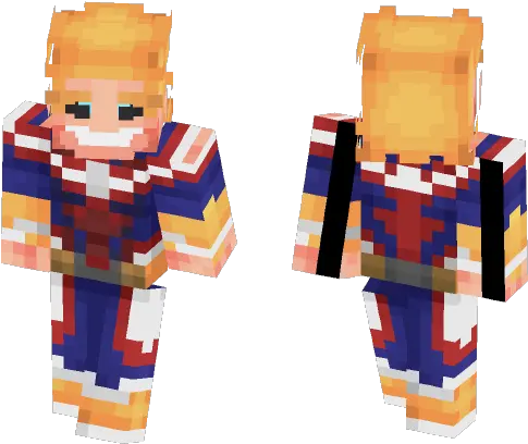 Download All Might My Hero Academia Minecraft Skin For All Might Minecraft Skin Png All Might Png