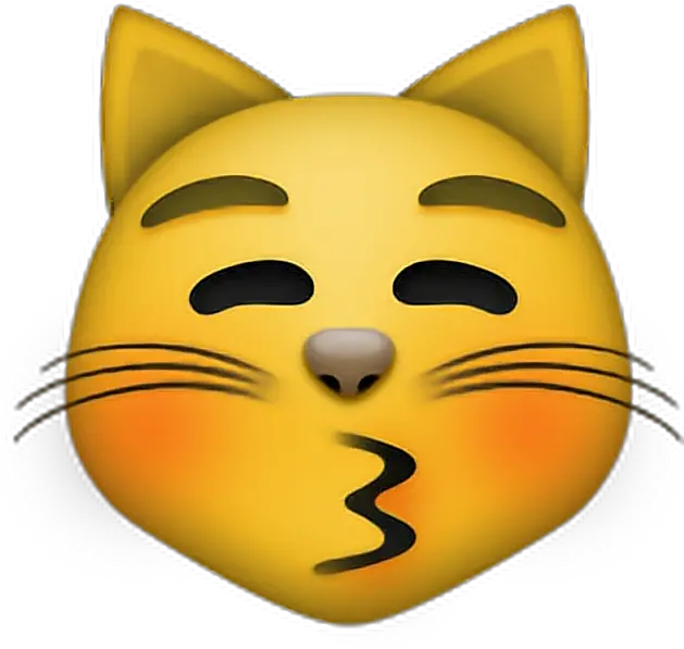 Gato Cat Emoji Emojisticker Sonrojado Clipart Free Kissing Weary Cat Face Emoji Png Pete The Cat Png