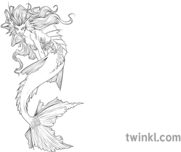 Sirens Colouring In Drawings Person Greek Mythology Fantasy Mythical Creature Png Sea Monster Icon