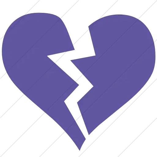 Iconsetc Simple Purple Classica Broken Heart Icon Transparent Broken Heart Symbol Png Broken Heart Png