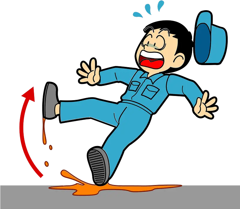 Lyle Factory Worker Man Is Falling And Becoming Injured Clipart Slip Png Man Falling Png