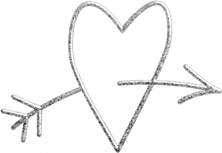 Heart Arrow Silver Glitter Graphic By Kayl Turesson Pixel Lovely Png Heart Arrow Png