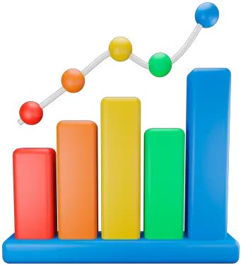 Premium Area Chart 3d Illustration Download In Png Obj Or Statistical Graphics Graph Icon Transparent