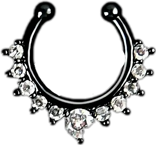 Download Piercing No Septo Falso Preto Png Image With Septum Piercings Transparent Background Piercing Png