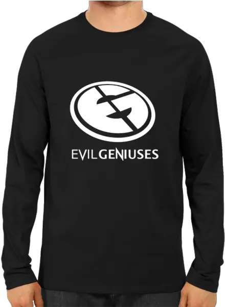 Download Hd Team Evil Geniuses Full Sleeve Black L S Logo Hdfc Bank Logo T Shirt Png Ls Logo