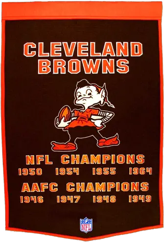 Cleveland Browns Super Bowl Championship Dynasty Banner With Hanging Rod Cleveland Brown Super Bowl Png Cleveland Browns Logo Png