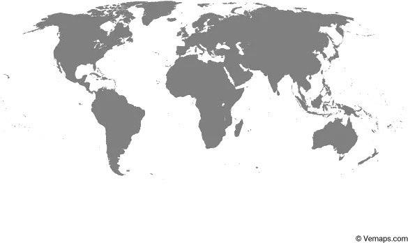 Grey Map Of The World With Antarctica Grey Map Of The World Png World Map Black And White Png