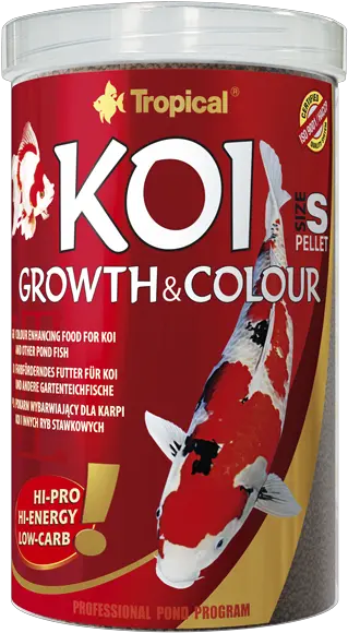 Koi Growth U0026 Colour Pellet Size S 1000ml400g Tin Tropical Koi Growth Png Koi Png