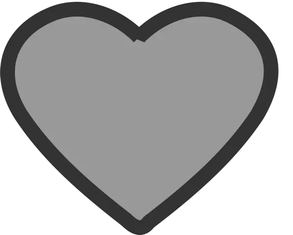 Vector Image Of Thick Blue Heart Icon Free Svg Grey Heart Png Heart Icon Transparent