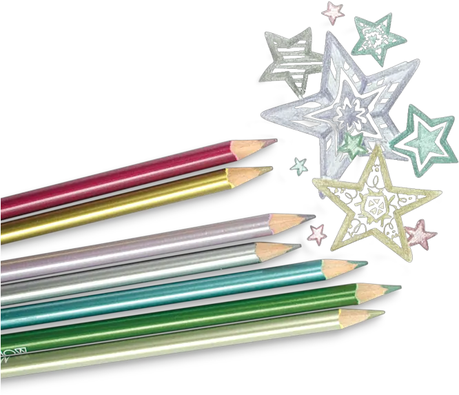 Modern Metallic Colored Pencils 2 Of A Kind Double Ended Colored Pencils Png Colored Pencils Png