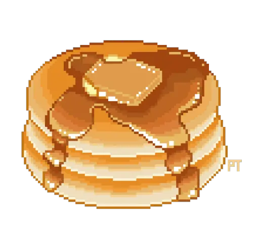 Pixel Art Food Png Image With Pixel Food Kawaii Png Pancakes Transparent