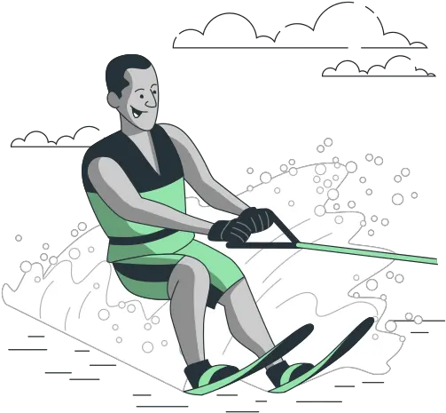 Water Ski Customizable Isometric Illustrations Amico Style Sporty Png Water Ski Icon