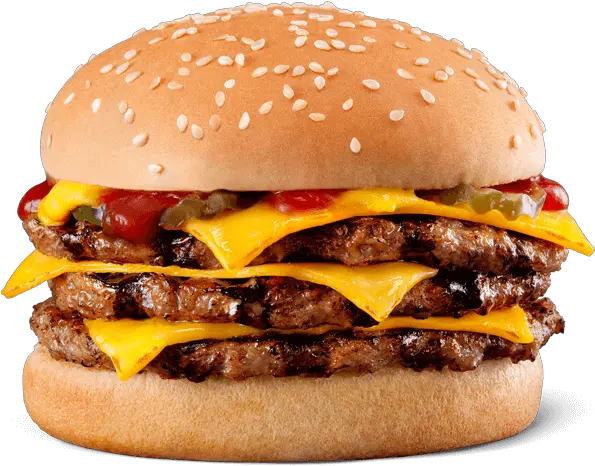 Beef Burgers Hungry Jacku0027s Australia Triple Burger Png Cheeseburger Png