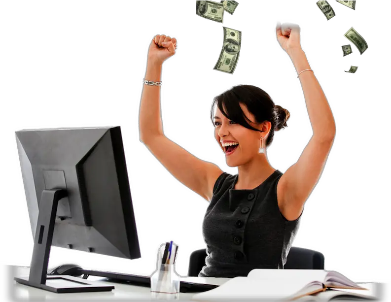 Money Rain Background Computer Operating Girl Png Money Rain Png