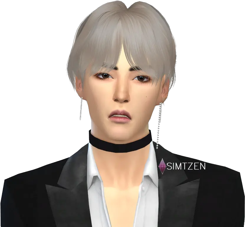 The Sims 4 Kim Taehyung Bts Cc List Lace Wig Png Kim Taehyung Png