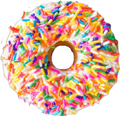 Vanilla Sprinkles Donut With Lots Of Sprinkles Png Sprinkle Png