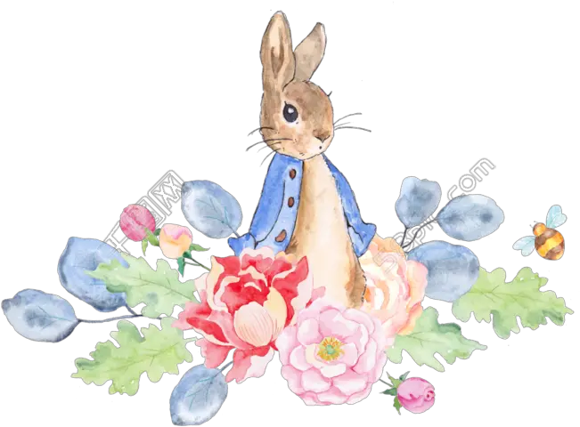 Download Watercolor Flowers Bouquet Png Peter Rabbit Peter Rabbit Png Flowers Bouquet Png