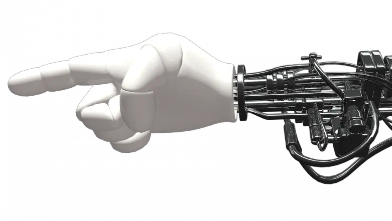Hand With A Pointer Finger Extended Transparent Robot Hand Png Robot Transparent Background