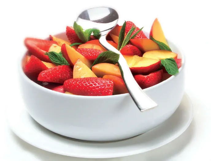 Healthy Nectarine Berry Salad Recipe Transparent Fruits Salad Png Fruit Salad Png