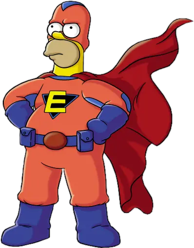 Download Hereu0027s Homer Simpson As A Superhero Full Size Homer The Whopper Png Homer Simpson Transparent