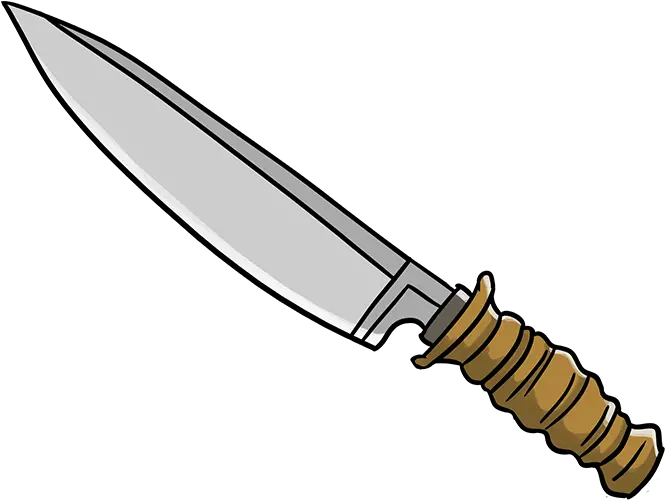 How To Draw A Knife Really Easy Drawing Tutorial Bowie Knife Png Knife Emoji Png