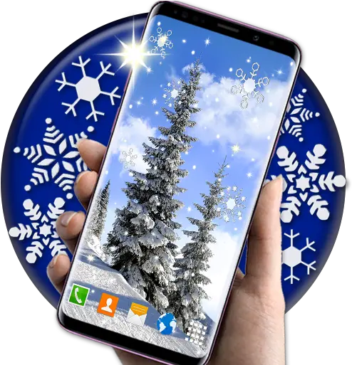 Winter Snow Wallpapers Forest Live Wallpaper Google Christmas Tree Png Snowfall Transparent Background