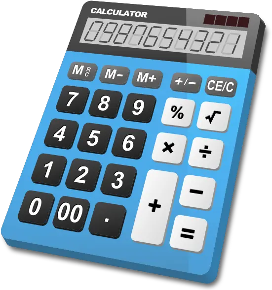 Calculator Light Blue Vector Icon Transparent Icon Calculator Png Calculator Icon Png